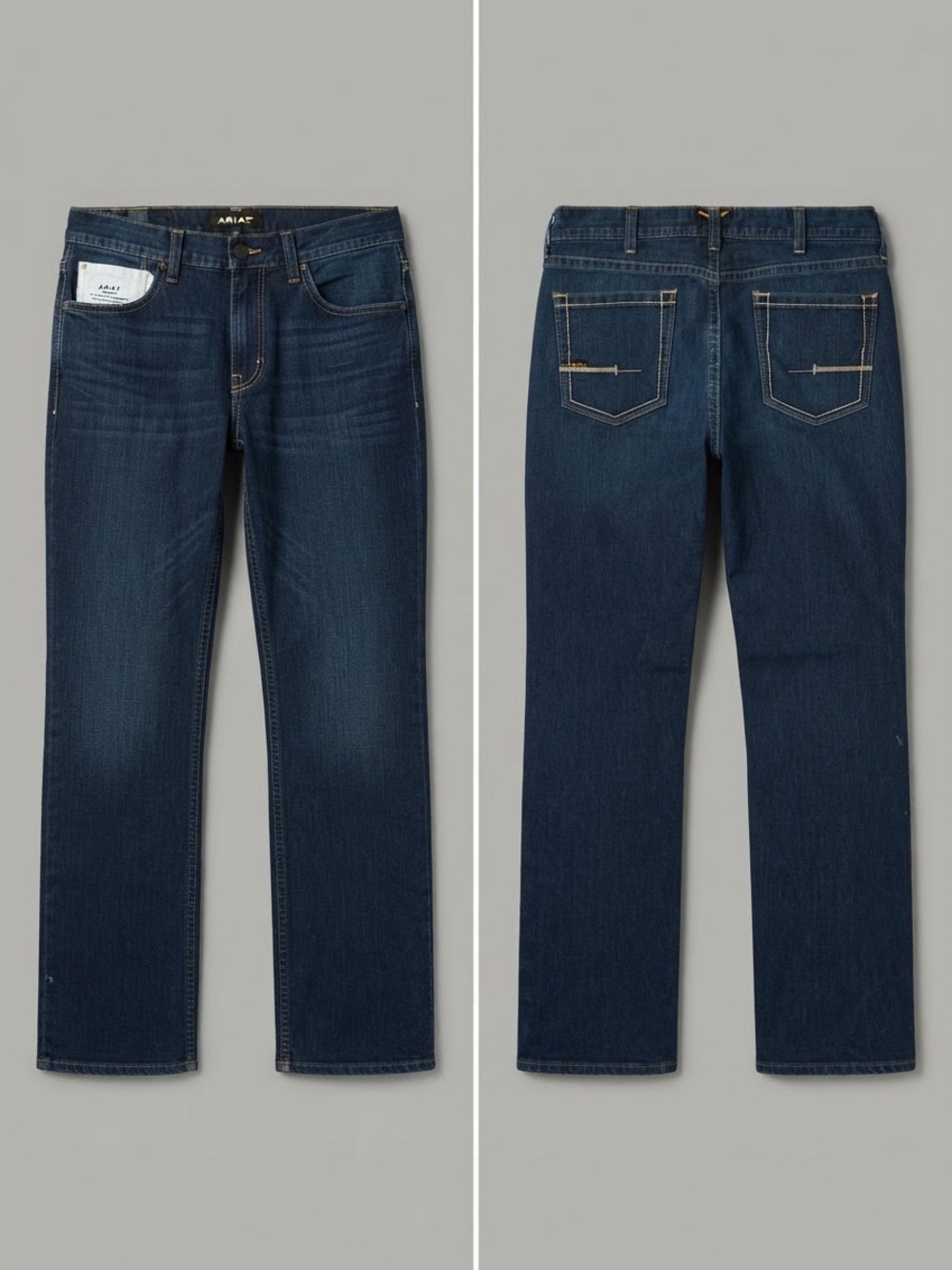 Men's Dark Blue Straight-Leg Jeans